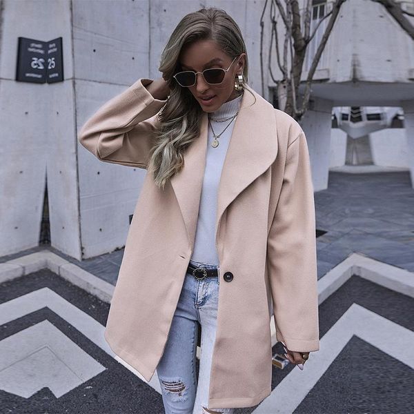 women's jackets autumn winter fashion woolen coat jacket women 2021 casual medium long single button chic overcoat female, Black;brown
women's jackets autumn winter fashion woolen coat jacket women 2021 casual medium long single button chic overcoat female, Black;brown