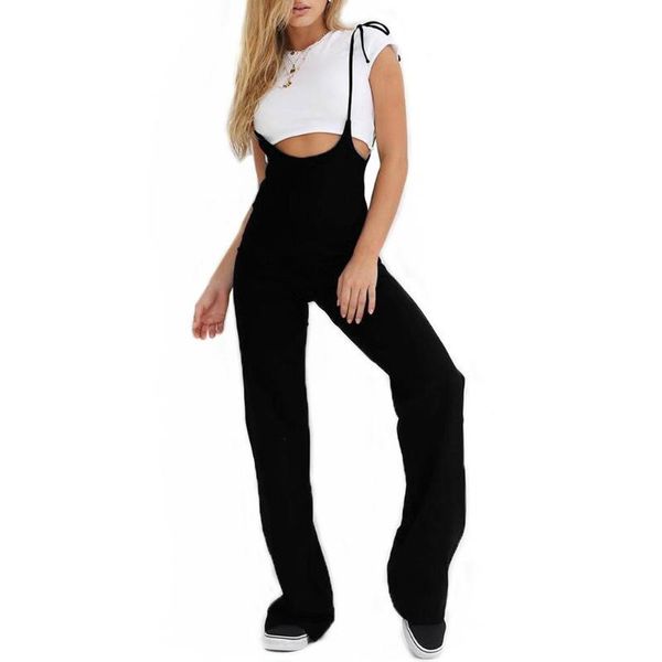 women's jumpsuits & rompers 2021 fashion casual high waist wide leg pants summer lace up overalls women trousers, Black;white
women's jumpsuits & rompers 2021 fashion casual high waist wide leg pants summer lace up overalls women trousers, Black;white
