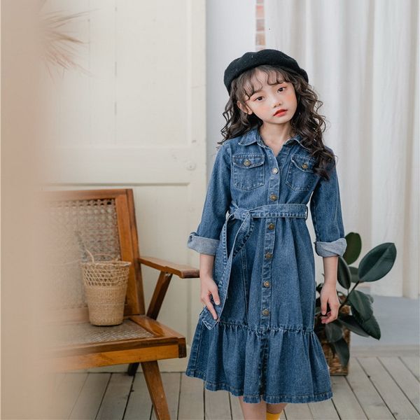girl's dresses korean style spring girls denim long sleeves with sashes es children casual kids clothes e1071 10td, Red;yellow
girl's dresses korean style spring girls denim long sleeves with sashes es children casual kids clothes e1071 10td, Red;yellow
