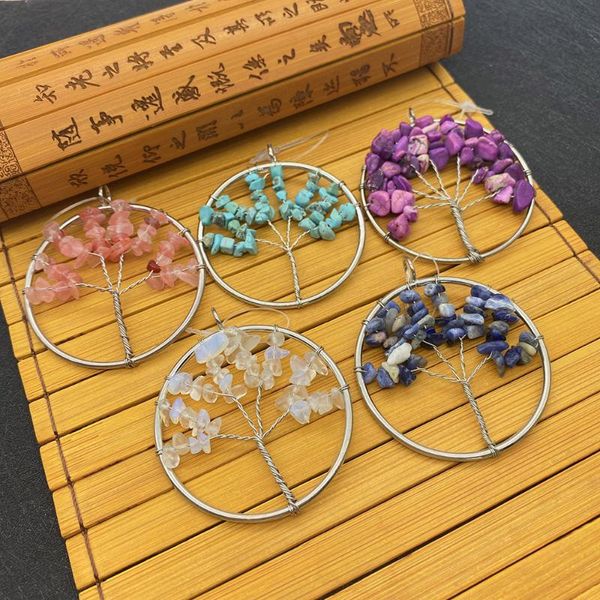 charms natural stone pendant multicolor round tree of life metal wire winding series color beads diy making charm jewelry accessories, Bronze;silver
charms natural stone pendant multicolor round tree of life metal wire winding series color beads diy making charm jewelry accessories, Bronze;silver