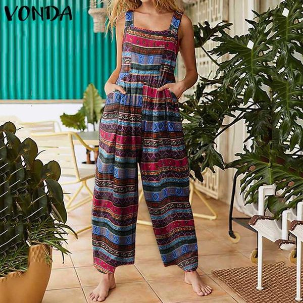 women's jumpsuits & rompers vonda sleeveless femme summer office overalls vintage printed long pants casual bohemian playsuit, Black;white
women's jumpsuits & rompers vonda sleeveless femme summer office overalls vintage printed long pants casual bohemian playsuit, Black;white