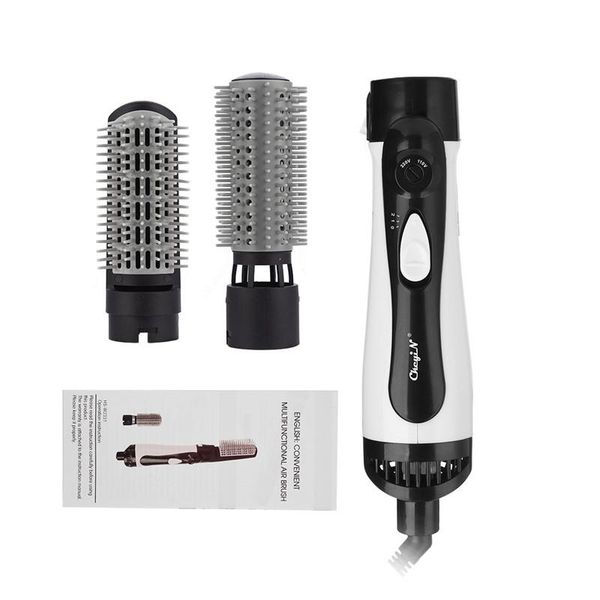 electric hair brushes 3-in-1 professional straightener curler waver brush dryer smoothing air straightening heated comb blower