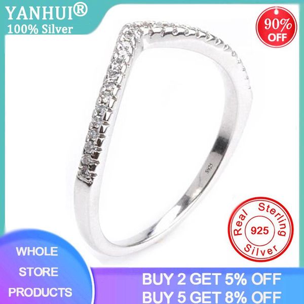 cluster rings yanhui real 925 silver curved wedding band women zircon chevrons ring v shape stacking vintage anniversary bridal, Golden;silver
cluster rings yanhui real 925 silver curved wedding band women zircon chevrons ring v shape stacking vintage anniversary bridal, Golden;silver