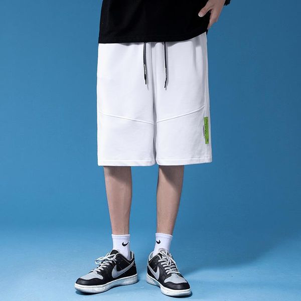 men's shorts summer bodybuilding pants suit wide knee length oversize breeches women, White;black
men's shorts summer bodybuilding pants suit wide knee length oversize breeches women, White;black