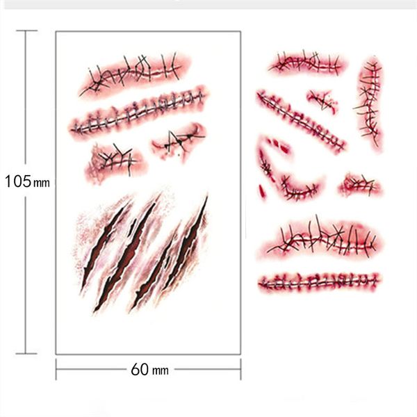 halloween zombie scars tattoos with fake scab bloody stickers makeup hallowmas decoration wound scary blood injury sticker
halloween zombie scars tattoos with fake scab bloody stickers makeup hallowmas decoration wound scary blood injury sticker