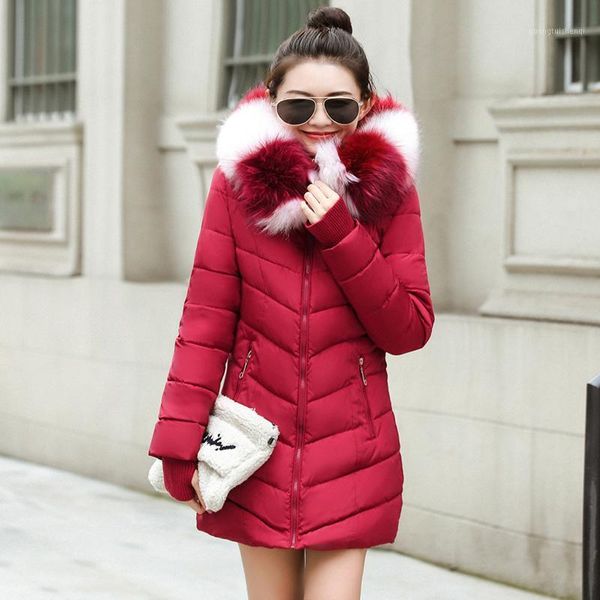 women's down & parkas winter jacket women 2021 outwear for female coat false raccoon fur collar, Black
women's down & parkas winter jacket women 2021 outwear for female coat false raccoon fur collar, Black