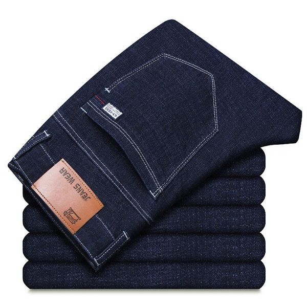 mens jeans classic elastic high waist business casual straight denim pants fashion big size black trousers 40 42 44 men's, Blue
mens jeans classic elastic high waist business casual straight denim pants fashion big size black trousers 40 42 44 men's, Blue
