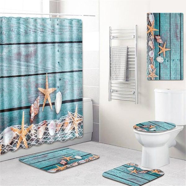 bath mats starfish shell shower curtain floor mat toilet cover non-slip kitchen pad five-piece carpet bathroom rug set
bath mats starfish shell shower curtain floor mat toilet cover non-slip kitchen pad five-piece carpet bathroom rug set