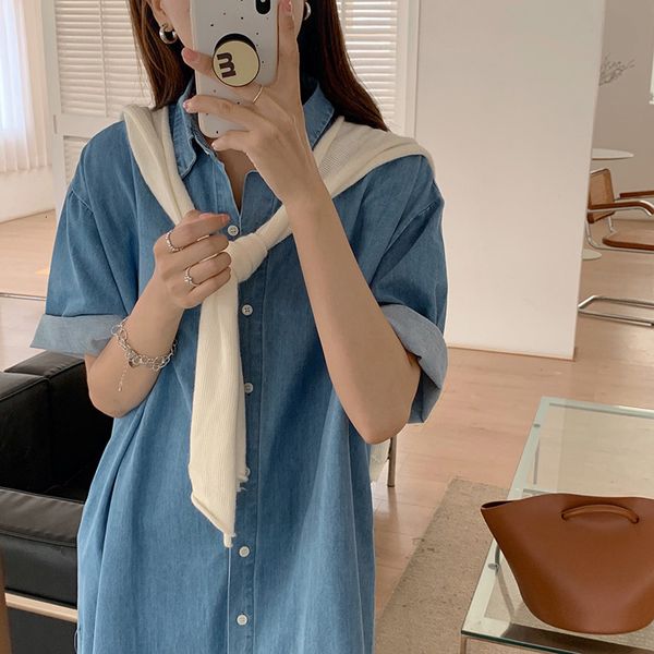 casual dresses gentle retro solid printing 2021 summer single breasted denim elegant french ol loose women chic long es 6fsa, Black;gray
casual dresses gentle retro solid printing 2021 summer single breasted denim elegant french ol loose women chic long es 6fsa, Black;gray