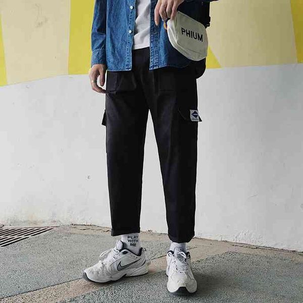 ytx043 men's fashionable overalls korean slacks version of the trend loose in a straight all-match nine pants points, Black
ytx043 men's fashionable overalls korean slacks version of the trend loose in a straight all-match nine pants points, Black