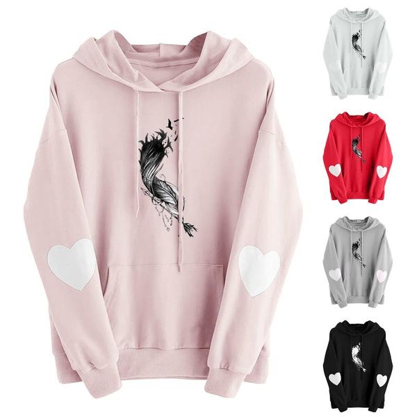 women's hoodies & sweatshirts girls loose plus size womens long sleeve heart hoodie sweatshirt jumper hooded pullover blouse casual, Black
women's hoodies & sweatshirts girls loose plus size womens long sleeve heart hoodie sweatshirt jumper hooded pullover blouse casual, Black