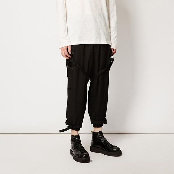men's pants clothing gd hair stylist fashion catwalk binding casual costume plus size singer costumes, Black
men's pants clothing gd hair stylist fashion catwalk binding casual costume plus size singer costumes, Black
