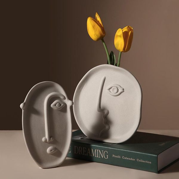 vases nordic creative ceramic flower vase pot dry decoration ornament art face device living room home
vases nordic creative ceramic flower vase pot dry decoration ornament art face device living room home