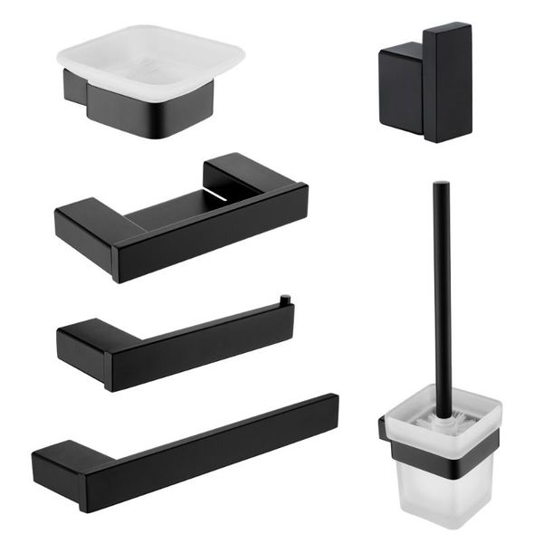 bath accessory set bathroom accessories matte black robe hook towel rail bar tissue paper holder toilet brush soap dish wall mounted
bath accessory set bathroom accessories matte black robe hook towel rail bar tissue paper holder toilet brush soap dish wall mounted