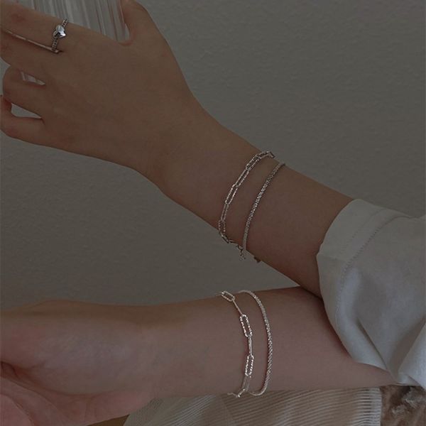 shimmering bracelet women's small crowd design light luxury friend 2021 exquisite simple cold air temperament 925 silver, Black
shimmering bracelet women's small crowd design light luxury friend 2021 exquisite simple cold air temperament 925 silver, Black