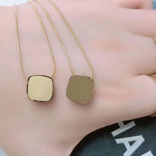 pendant necklaces fangyuan bran printing double - sided gold necklace snake bone chain female tisco does not fade, Silver
pendant necklaces fangyuan bran printing double - sided gold necklace snake bone chain female tisco does not fade, Silver