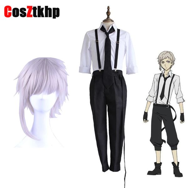 theme costume 2021 new anime bungo stray dogs atsushi nakajima cosplay costumes wigs shirts pants tie gloves set, Black;red
theme costume 2021 new anime bungo stray dogs atsushi nakajima cosplay costumes wigs shirts pants tie gloves set, Black;red