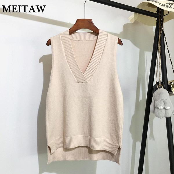women's sweaters women v-neck knitted vest 2021 autumn winter sleeveless casual sweater korean loose office pullover, White;black
women's sweaters women v-neck knitted vest 2021 autumn winter sleeveless casual sweater korean loose office pullover, White;black