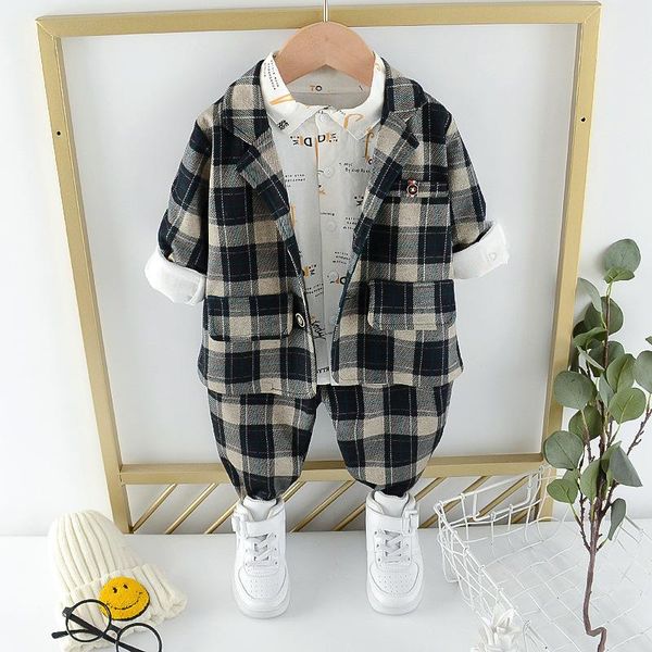 clothing sets children's boy western style plaid suit three-piece 0--4 years old children handsome long-sleeved fashion tide, White
clothing sets children's boy western style plaid suit three-piece 0--4 years old children handsome long-sleeved fashion tide, White