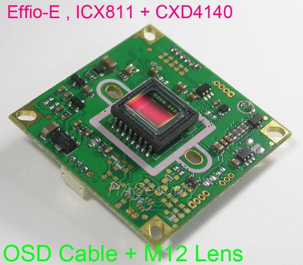 cameras effio-e 1/3" sony super had ccd icx811 image sensor cxd4140 cctv camera pcb board module + osd cable m12 lens
cameras effio-e 1/3" sony super had ccd icx811 image sensor cxd4140 cctv camera pcb board module + osd cable m12 lens