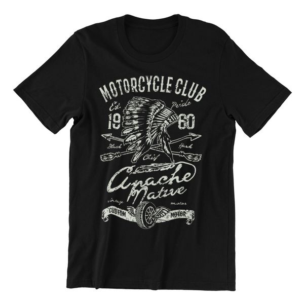 Apache Motorcycle Club - Vintage Biker T-shirt Motors Spirit Native t shirt tee, White;black
Apache Motorcycle Club - Vintage Biker T-shirt Motors Spirit Native t shirt tee, White;black