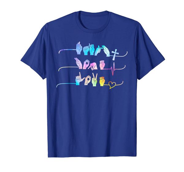 Faith Hope Love ASL American Sign Language Tshirt, Mainly pictures
