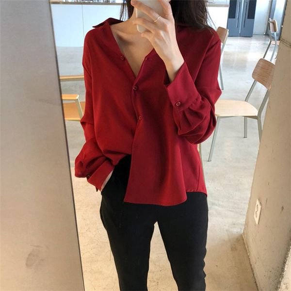 women's blouses & shirts mazefeng 2021 women spring summer blouse fashionable single breasted casual loose office lady wild, White
women's blouses & shirts mazefeng 2021 women spring summer blouse fashionable single breasted casual loose office lady wild, White