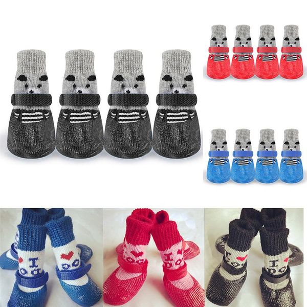 dog apparel 4pcs /set pet socks anti slip soft silicone knit for pets puppy cat cute shoes
dog apparel 4pcs /set pet socks anti slip soft silicone knit for pets puppy cat cute shoes