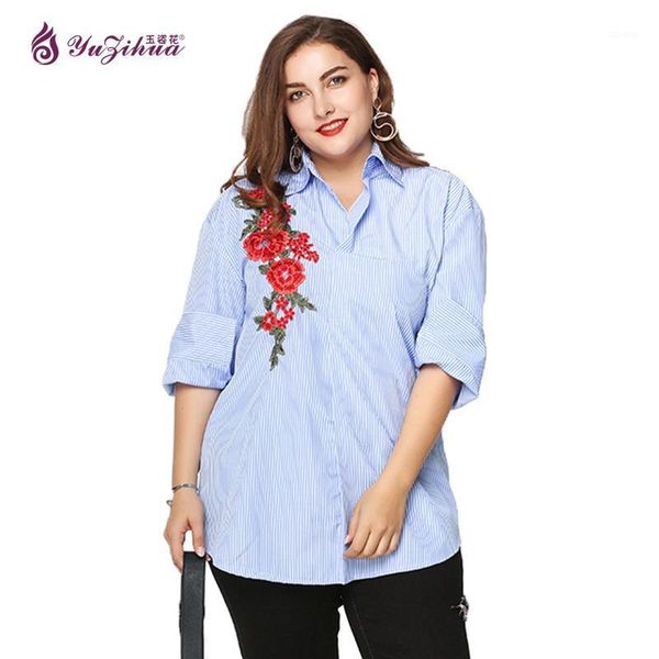 women's blouses & shirts yuzihua pinstripe long sleeve striped shirt women plus size clothing blusas mujer de moda 2021, White 
women's blouses & shirts yuzihua pinstripe long sleeve striped shirt women plus size clothing blusas mujer de moda 2021, White