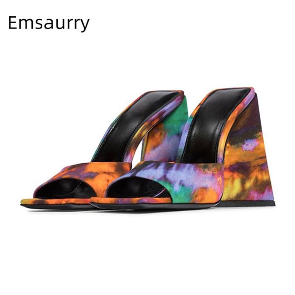 novelty triangle block heels runway mules lady square open toe print satin slingbacks sandals for girls women summer dress shoes, Black
novelty triangle block heels runway mules lady square open toe print satin slingbacks sandals for girls women summer dress shoes, Black