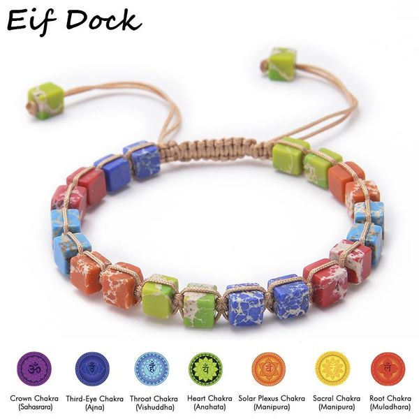 link, chain 7 chakra beads rope bracelet 6mm cube emperor stone adjustable yoga energy healing bracelets friendship gift, Black
link, chain 7 chakra beads rope bracelet 6mm cube emperor stone adjustable yoga energy healing bracelets friendship gift, Black