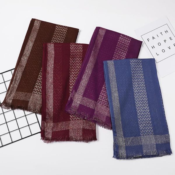 scarves wholesale soild color gold thread scarf shinny glitter hijab muslim women cotton stripe shawls headscarf foulard, Blue;gray
scarves wholesale soild color gold thread scarf shinny glitter hijab muslim women cotton stripe shawls headscarf foulard, Blue;gray