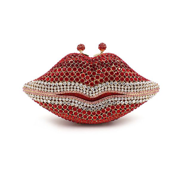 red lip diamond handbag dinner bag luxury bride bridesmaid wedding crystal cute small women's grab banquet dress chain clutch evening p
red lip diamond handbag dinner bag luxury bride bridesmaid wedding crystal cute small women's grab banquet dress chain clutch evening p
