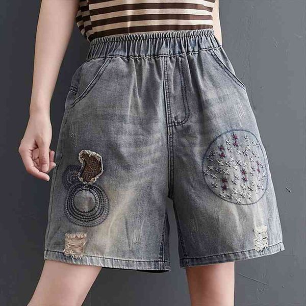 fashion embroidery patchwork jeans ripped womens shorts denim pants washed bleached elastic waist casual mujer, White;black
fashion embroidery patchwork jeans ripped womens shorts denim pants washed bleached elastic waist casual mujer, White;black