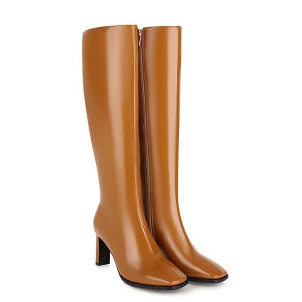 2021 knee high boots square toe heel women alligator fashion female k810, Black 
2021 knee high boots square toe heel women alligator fashion female k810, Black