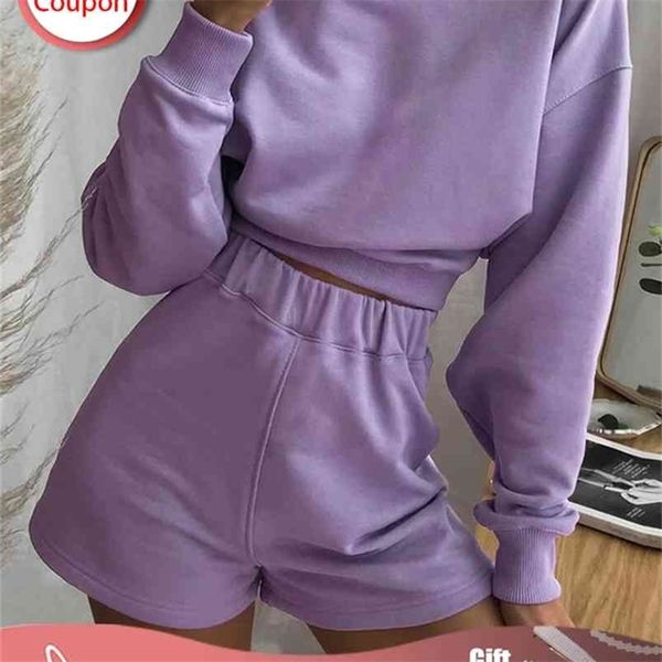 tracksuit solid color suits with shorts set two piece women suit female jumpsuit sweatshirts for cycling sport 210809, Black
tracksuit solid color suits with shorts set two piece women suit female jumpsuit sweatshirts for cycling sport 210809, Black