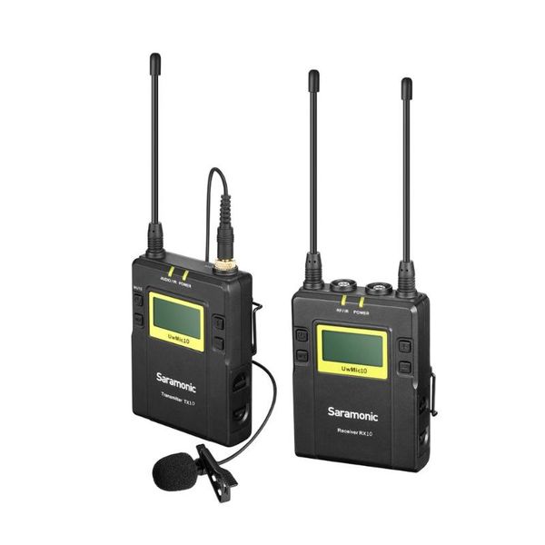 saramonic uwmic10 broadcast uhf camera wireless lavalier microphone system transmitters and receivers for dslr &camcorder microphones
saramonic uwmic10 broadcast uhf camera wireless lavalier microphone system transmitters and receivers for dslr &camcorder microphones