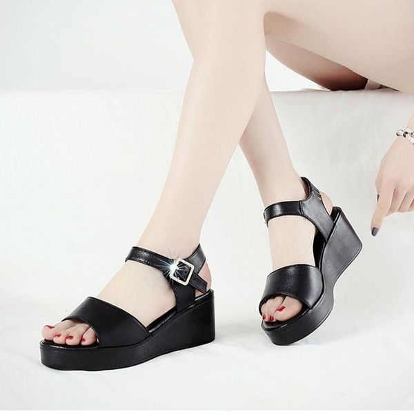 sandals classic pu leather black white women summer wedges platform shoes height increase for mother ladies office
sandals classic pu leather black white women summer wedges platform shoes height increase for mother ladies office