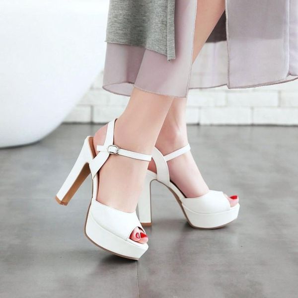 oversized 12 high heels sandals women shoes woman summer ladies fishmouth button waterproof table rough-heeled, Black
oversized 12 high heels sandals women shoes woman summer ladies fishmouth button waterproof table rough-heeled, Black