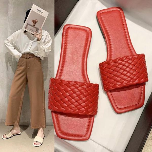 woman slippers 2021 summer woven brand design slip on slides outdoor beach flat casual flip flops open toe sandal, Black
woman slippers 2021 summer woven brand design slip on slides outdoor beach flat casual flip flops open toe sandal, Black