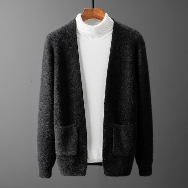 sweater knit men's solid color clothing personality fashion coat cardigan trend 2021 autumn, White;black
sweater knit men's solid color clothing personality fashion coat cardigan trend 2021 autumn, White;black