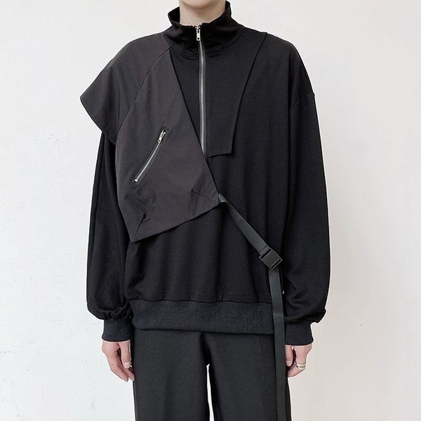 men's jackets fake 2 piece fashion functional style long sleeve stand collar sweatshirts male harajuku streetwear black sweatshirt b4s, Black;brown
men's jackets fake 2 piece fashion functional style long sleeve stand collar sweatshirts male harajuku streetwear black sweatshirt b4s, Black;brown