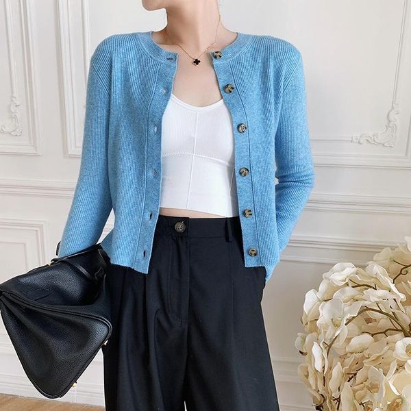 women's knits & tees women o-neck slim knit cardigan sweater 2021 spring autumn long sleeve single breasted knitwear outwear, White
women's knits & tees women o-neck slim knit cardigan sweater 2021 spring autumn long sleeve single breasted knitwear outwear, White