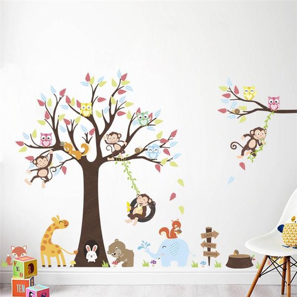 wall stickers lovely animal large tree for kids room kindergarten decor monkey giraffe elephant safari mural art diy home decals
wall stickers lovely animal large tree for kids room kindergarten decor monkey giraffe elephant safari mural art diy home decals