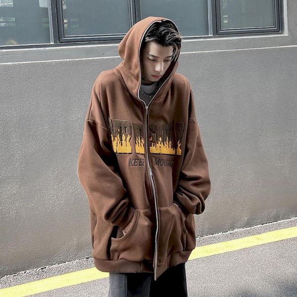 men's hoodies & sweatshirts american hoodie men long-sleeved zip-up embroidery hooded sweatshirt cardigan fleece autumn winter fashion, Black
men's hoodies & sweatshirts american hoodie men long-sleeved zip-up embroidery hooded sweatshirt cardigan fleece autumn winter fashion, Black