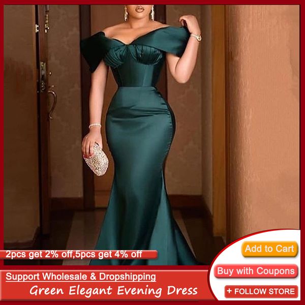 Elegant Evening Party Dress Sexy Off Shoulder Ruffled Mermaid Long Robe Femme African Plus Size Pleated Wedding Formal Gown
Elegant Evening Party Dress Sexy Off Shoulder Ruffled Mermaid Long Robe Femme African Plus Size Pleated Wedding Formal Gown