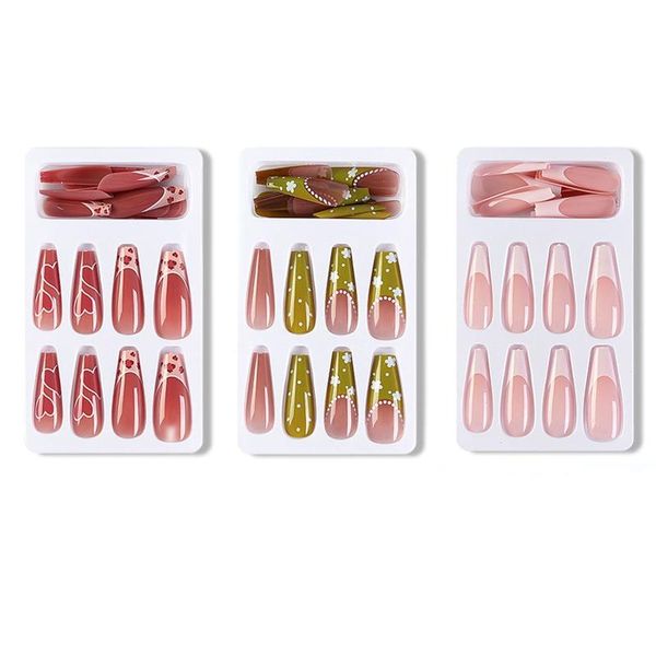 false nails 3sets beauty tools acrylic manicure ballerina nail tips full cover gradient colorful fake, Red;gold
false nails 3sets beauty tools acrylic manicure ballerina nail tips full cover gradient colorful fake, Red;gold