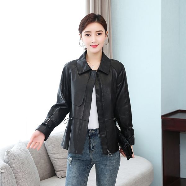 haining leather clothes 2020 autumn winter new women's jacket classic short sheep, Black
haining leather clothes 2020 autumn winter new women's jacket classic short sheep, Black