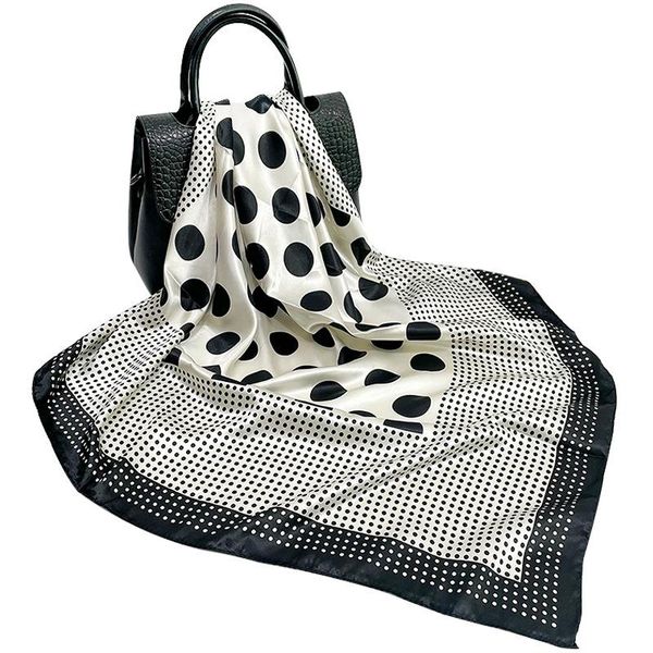 scarves 90cm silk scarf women 2021 black and white wave dot printing square simulation satin turban wholesale, Blue;gray
scarves 90cm silk scarf women 2021 black and white wave dot printing square simulation satin turban wholesale, Blue;gray