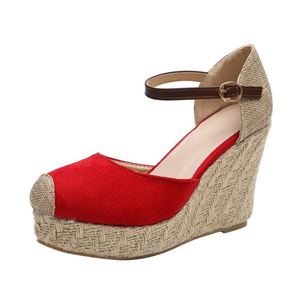 woman sandals 2021 summer buckle strap women fashion flock wedges high ankle outdoor round toe casual shoes, Black
woman sandals 2021 summer buckle strap women fashion flock wedges high ankle outdoor round toe casual shoes, Black
